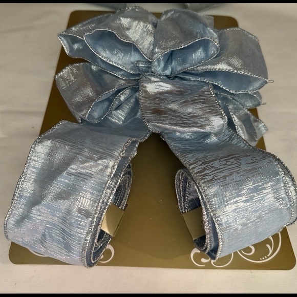 Christmas Midnight Clear Blue Tree Bow Topper Set - Picture 4 of 12